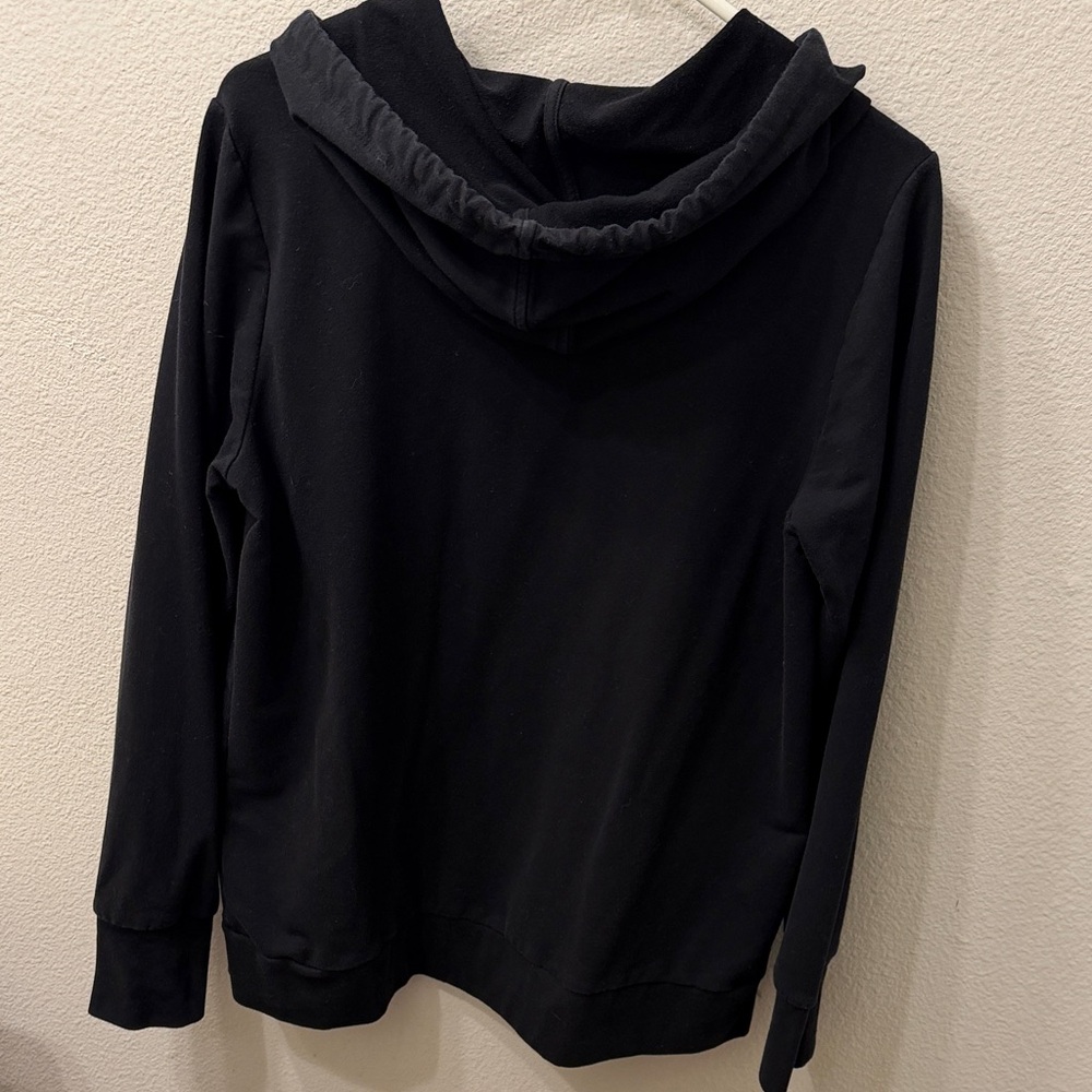 Motherhood maternity Women’s Nursing Black Hooded Pullover Sweatshirt size Large - Picture 8 of 11